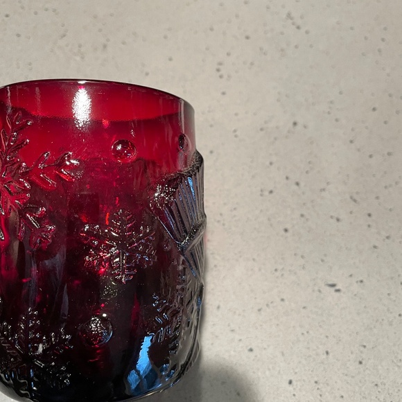 2 vintage Arcoroc Red Ruby Snowman glass mugs - Picture 5 of 7